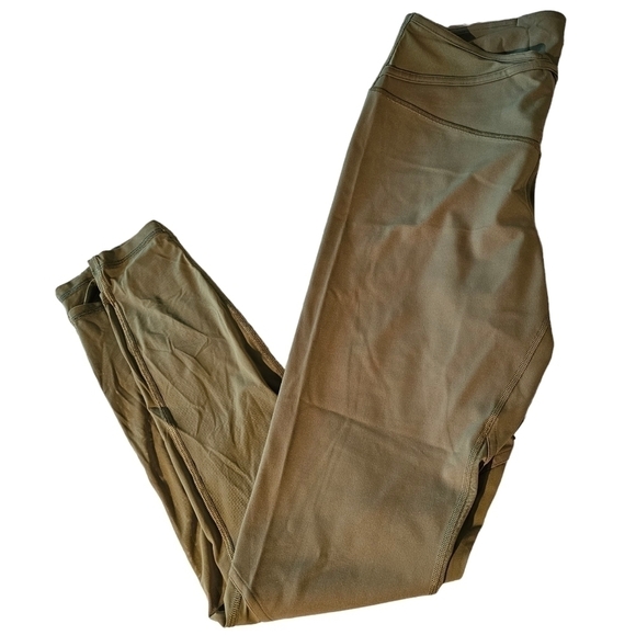 Lululemon Nulu and Crisscross Mesh Stirrup Tight Size 10 Bronze Green NWT - Picture 6 of 9